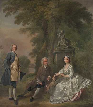 《乔纳森·泰尔斯和他的女儿伊丽莎白以及她的丈夫约翰·伍德》，弗朗西斯·海曼著