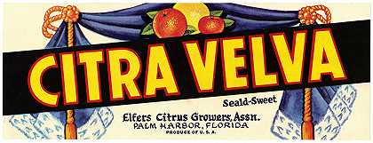 “的Citra Velva柑橘标签