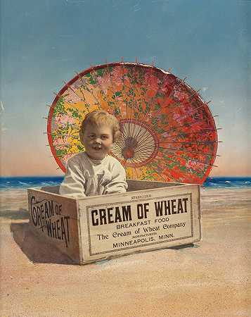 “新到棕榈滩，无名氏的奶油小麦广告”