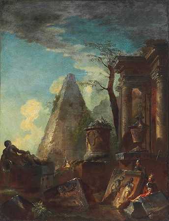 乔瓦尼·保罗·帕尼尼（Giovanni Paolo Panini）的《经典废墟随想曲》（The Pyramid Of Cestius Beyond）