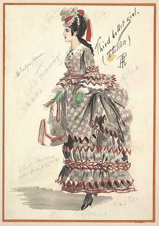 “第三芭蕾舞女郎（意大利语）服装设计”，作者：珀西·安德森