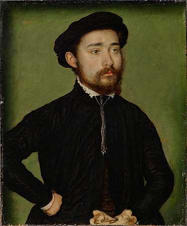 科内尔·德·里昂的《戴手套的人的肖像》