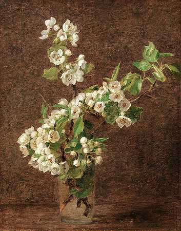 维多利亚·范丁·拉图尔的《苹果树花》