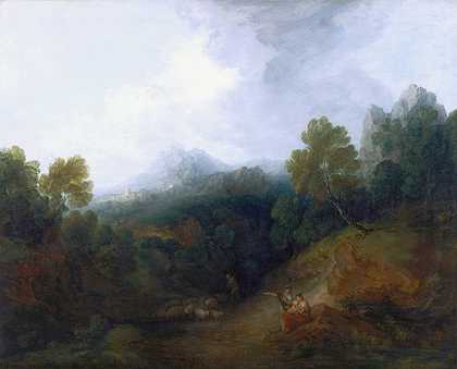 托马斯·盖恩斯伯勒的《一群羊的风景》