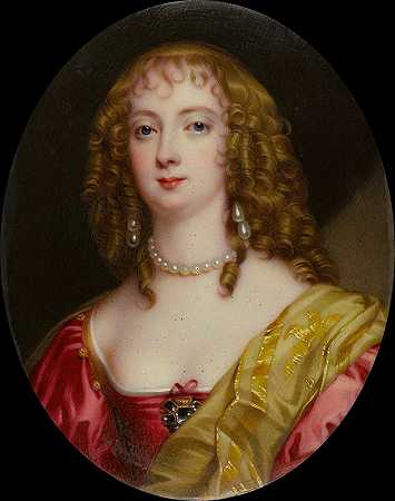 《贝德福德伯爵夫人肖像》，亨利·波恩（Henry Bone）以安东尼·范·戴克（Anthony Van Dyck）的名字命名