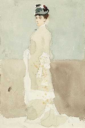 阿尔伯特·埃德尔费尔特的《穿着步行服的女人》