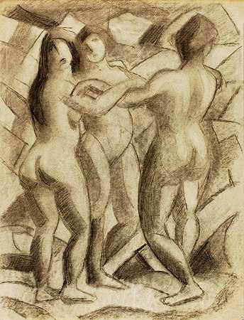 卡尔·纽曼（Carl Newman）的《三位裸体女性》