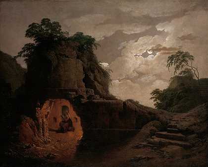 《月光下的维吉尔之墓》，德比的约瑟夫·赖特（Joseph Wright）对西里乌斯·伊里库斯（Silius Italicus）的声明