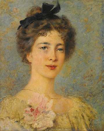 康斯坦丁·埃戈罗维奇·马科夫斯基《优雅女士的肖像》