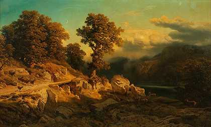 August Schaeffer von Wienwald的《秋天的风景》