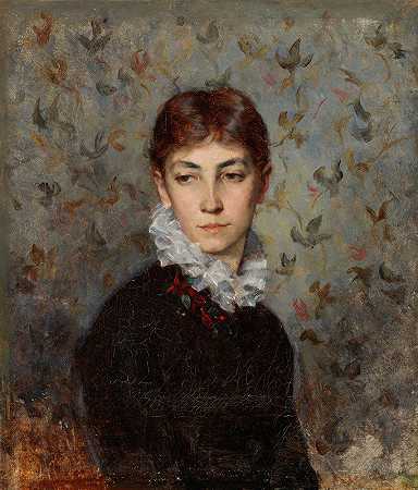 玛丽亚·威克的《艺术家姐姐希尔达·威克小姐的肖像》