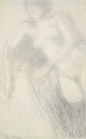 奥古斯特·罗丹的《躺着的裸体女性》