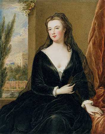 威廉·德比的《萨拉，马尔堡公爵夫人》（玛丽亚·维勒斯特之后）