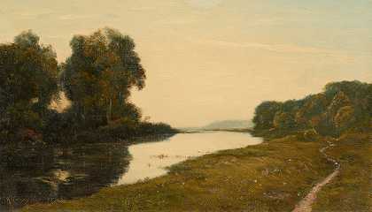 亨利·约瑟夫·哈皮涅斯的《溪流之景》