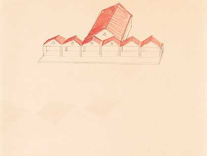 “路屋或露台餐厅的设计。”【温诺德·赖斯的彩色屋顶透视图