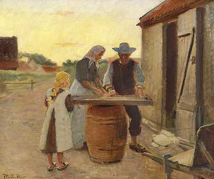 Michael Ancher雇佣的捕鱼家庭