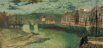 约翰·阿特金森·格里姆肖的《惠特比码头》