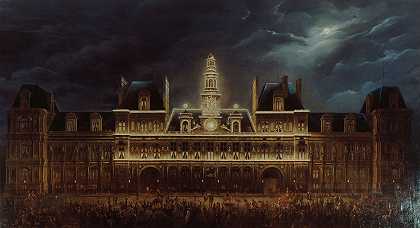 1847年5月1日，奥古斯特·鲁克斯为国王节点亮市政厅