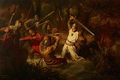 《鲁道夫一世皇帝在马尔奇菲尔德战役》作者：利奥波德·洛弗勒