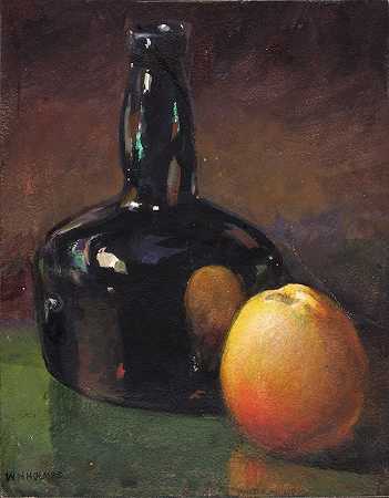 威廉·亨利·福尔摩斯的《静物苹果与瓶子》