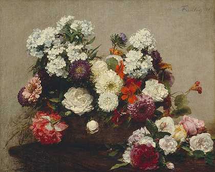 亨利·范丁·拉图尔的《花的静物》