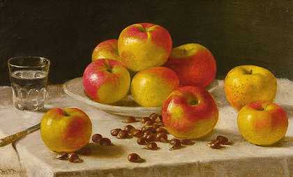 约翰·F·弗朗西斯的《桌子上的苹果》