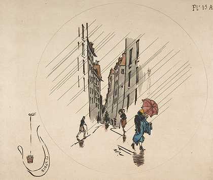 Félix Bracquemond的《盘子的装饰雨》