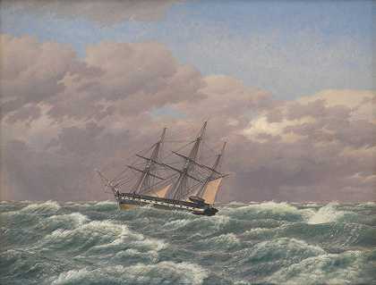 克里斯托弗·威廉·埃克斯伯格的《北海风暴中的克尔维特号》