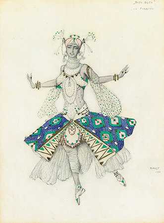 《蓝色上帝的新娘塔玛拉·卡尔萨维纳的服装设计》