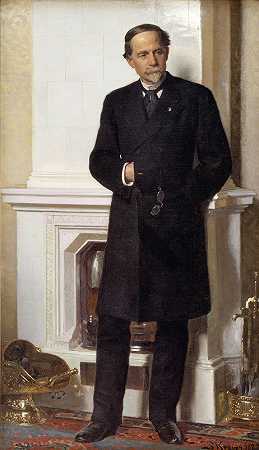 “建筑师F.Meldahl的肖像，由Peder Severin Krøyer绘制