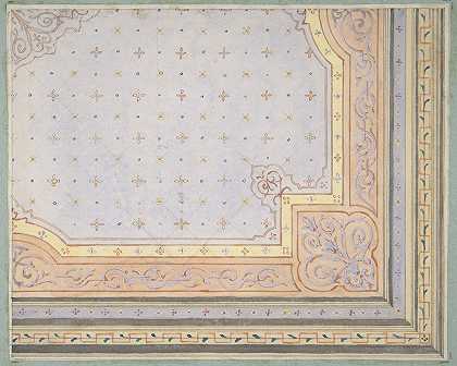 Jules Edmond Charles Lachaise的天花板彩绘装饰部分设计