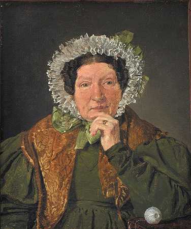 “艺术家母亲的肖像，塞西莉亚·玛格丽特·科比克，née Petersen，克里斯滕·科比克