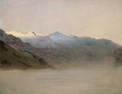 安东·罗马科《迷雾中的加斯坦山谷》