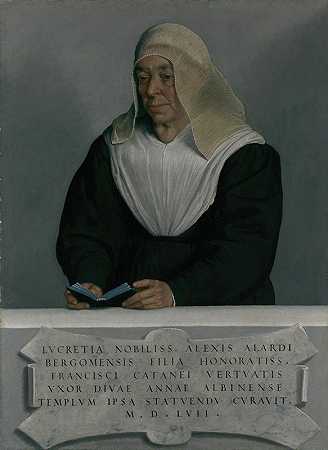 乔瓦尼·巴蒂斯塔·莫罗尼（Giovanni Battista Moroni）的《卢克雷齐亚·阿格里亚尔迪·维尔托娃》（Lucrezia Agliardi Vertova，1490–1558）