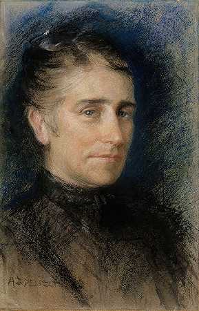 《艾米莉·克罗恩夫人的肖像》阿尔伯特·埃德尔费尔特著