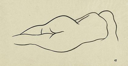 阿南达·K·库马拉斯瓦米的《躺着的裸女》