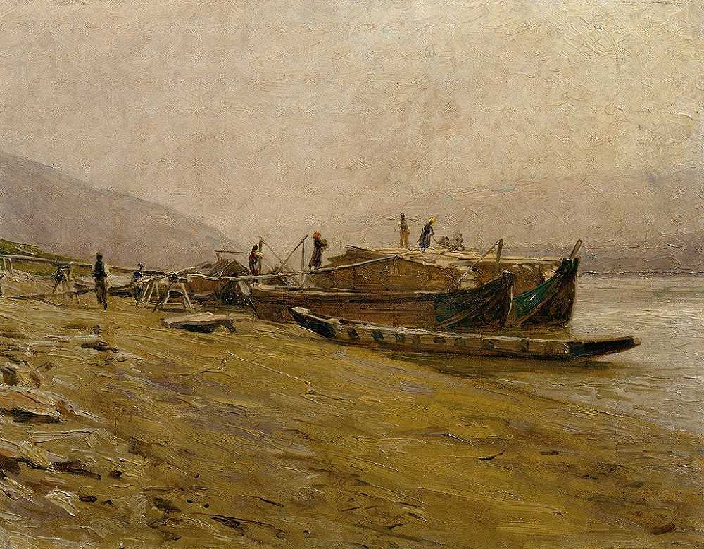 斯特凡·西蒙尼的《多瑙河拖船在斯皮茨》