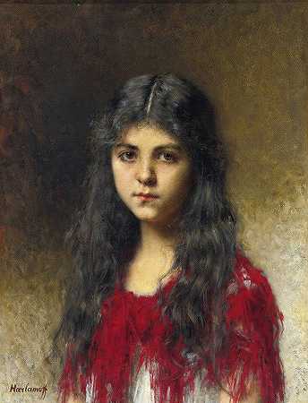 阿列克谢·哈拉莫夫的《少女肖像》