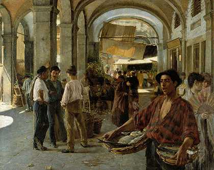 奥斯卡·比约克（Oscar Björck）的《威尼斯覆盖市场》