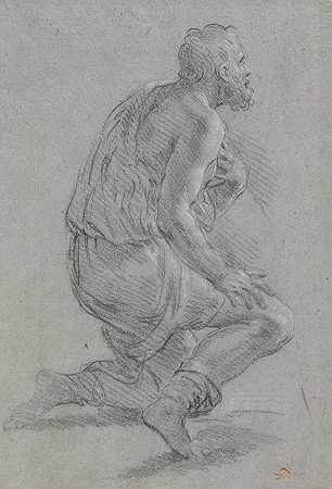 Giacomo Zoboli的“三分之一视角下的男性跪姿研究（牧羊人）”