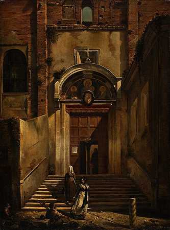 弗朗西斯科·迪奥菲比《从国会大厦到罗马阿拉科利圣玛利亚教堂的侧台阶》