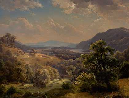 保罗·韦伯（Paul Weber）的《山谷与山脉的广阔风景》（The Susquehanna Valley）
