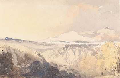 约翰·根德尔的《遥远山脉的风景》