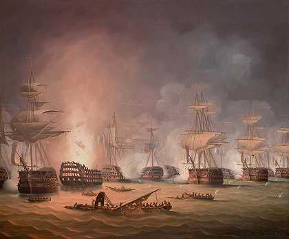 托马斯·巴特斯沃思的《尼罗河战役》，1798年8月1日