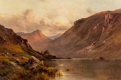 阿尔弗雷德·德·布伦斯基（Alfred de Bréanski）《苏格兰阿韦湖之首》