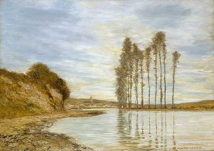 荷马·道奇·马丁《塞纳河上的风景，风的竖琴》