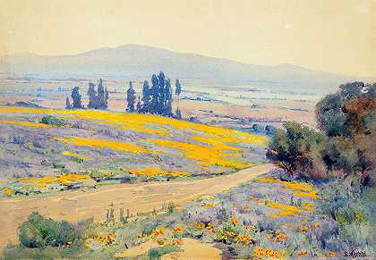 Elmer Wachtel的《加州春天风景》
