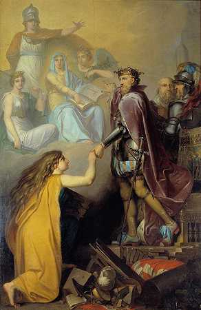 尼古拉·亚伯拉罕·阿比尔加德的《克里斯蒂安三世拯救丹麦》