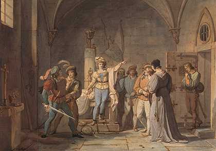 《圣女贞德被皮埃尔·亨利革命囚禁在鲁昂》