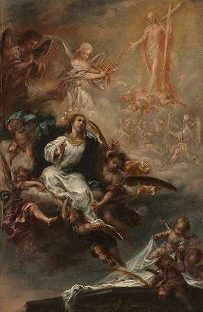 Juan de Valdés Leal的《塞维利亚圣奥古斯丁圣母升天研究》